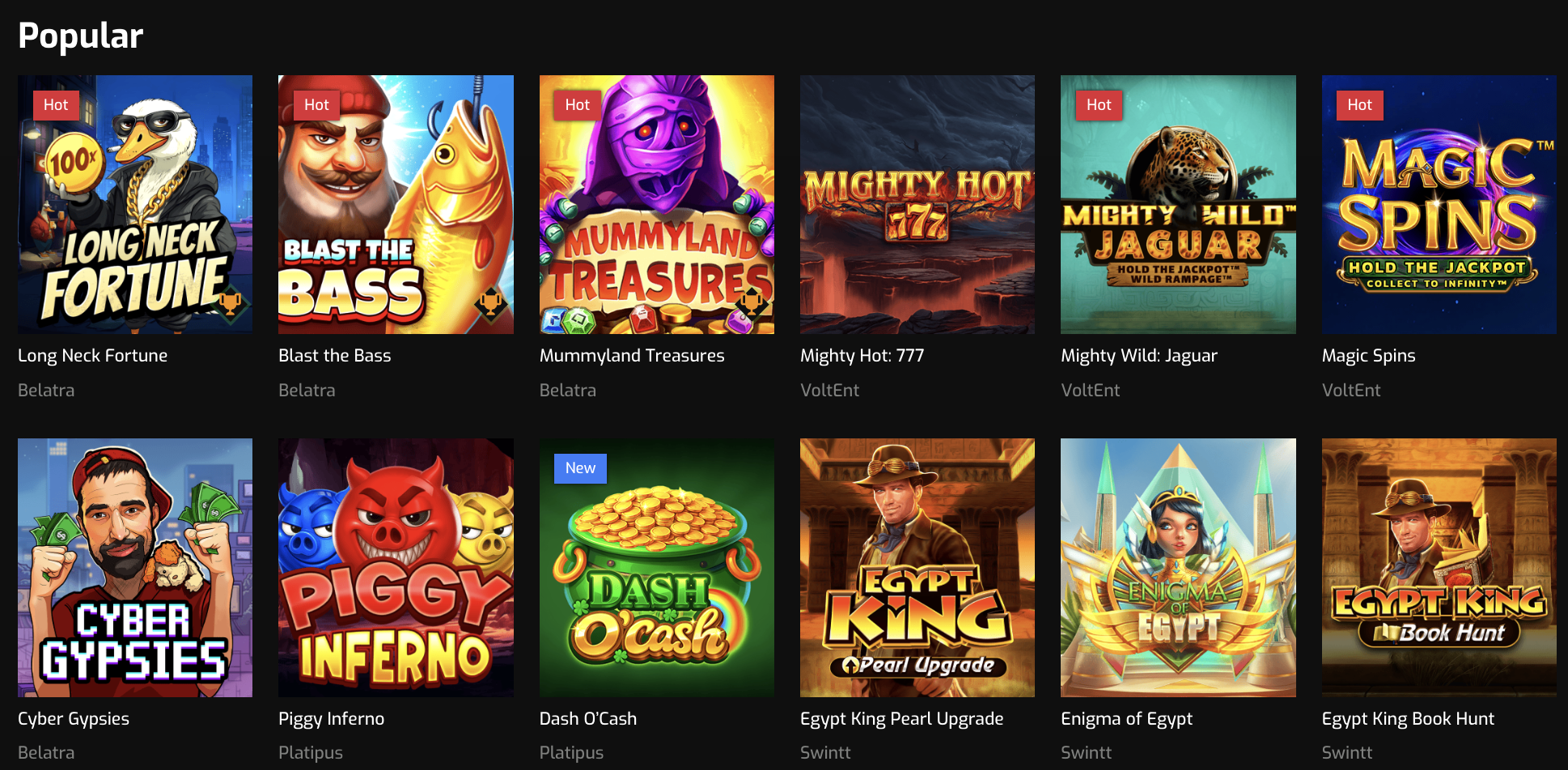 Hugo Online Casino Games Banner