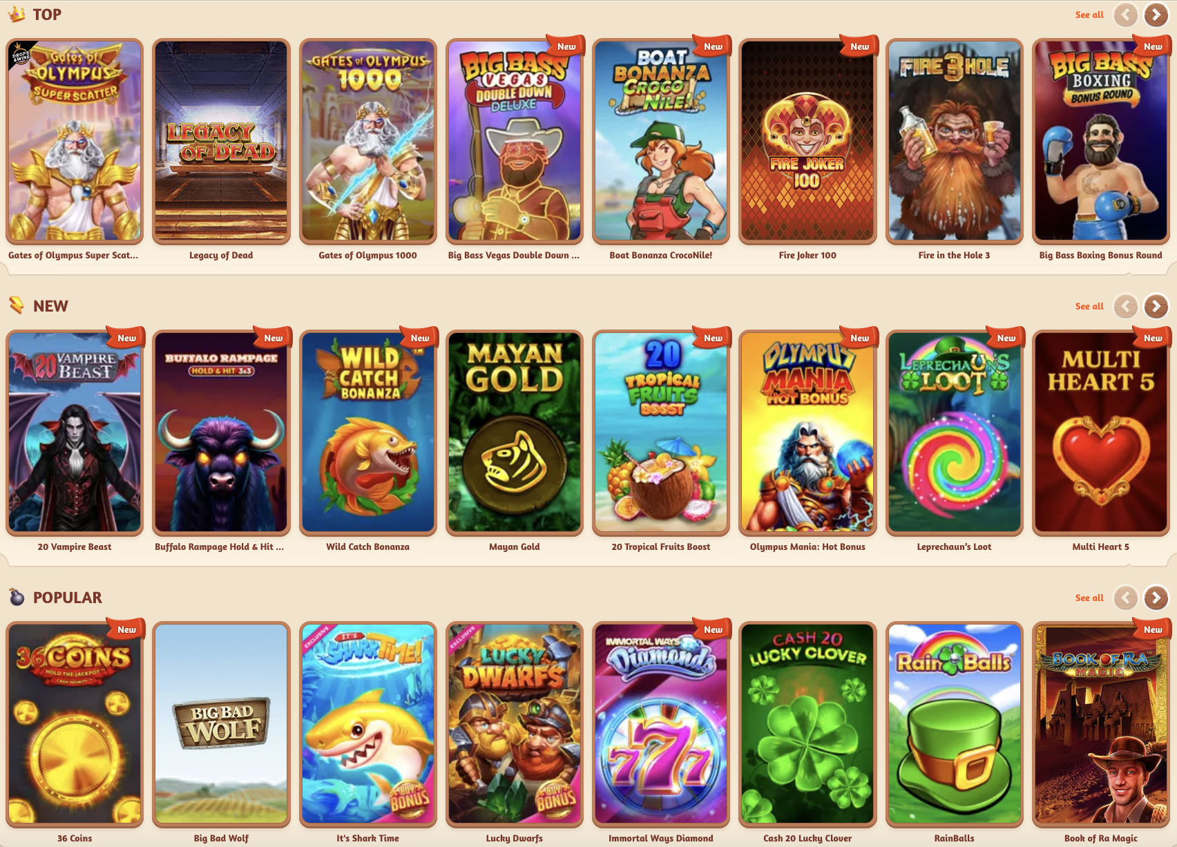 BillyBets Online Casino Games Banner