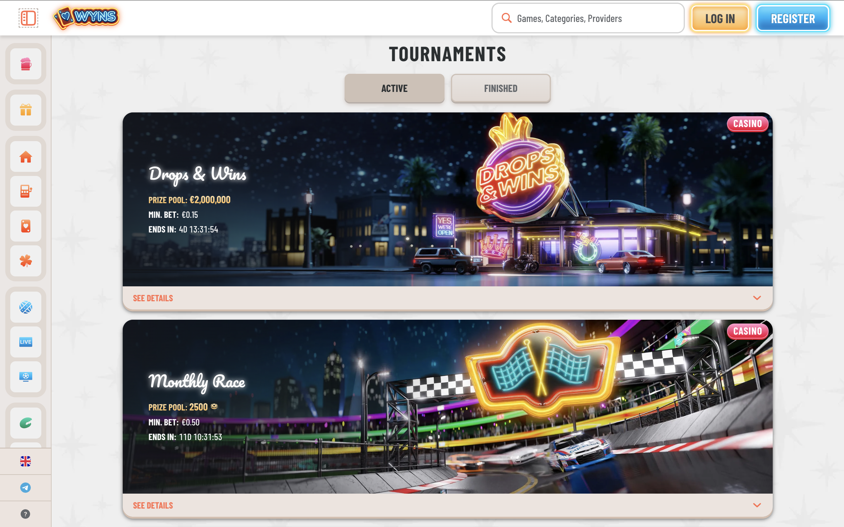 Wyns Tournaments Banner