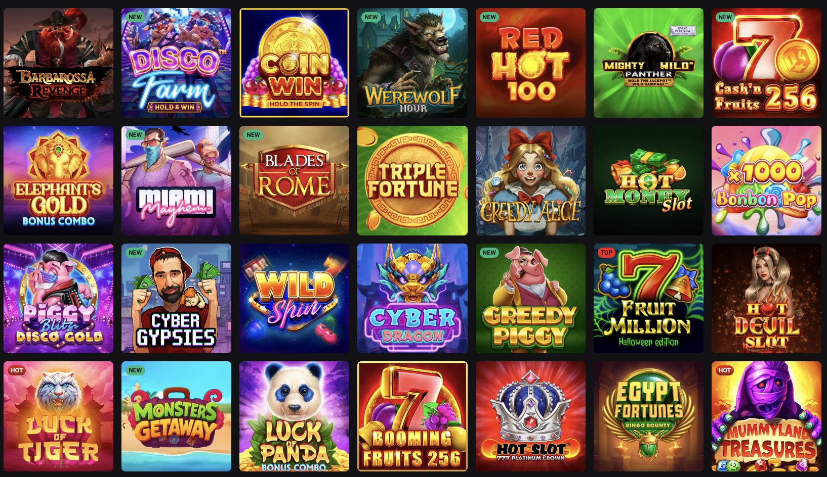 Rollero Online Casino Games